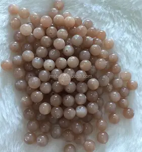 Round Shape Peach Moonstone Beads for Jewellery, Moonstone Price