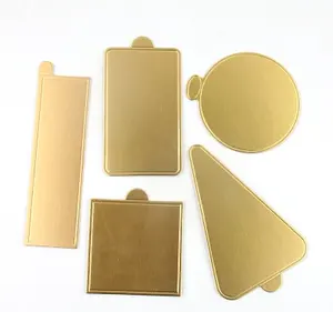 Cardboard Gold Silver Mini Cake Boards With Different Shapes