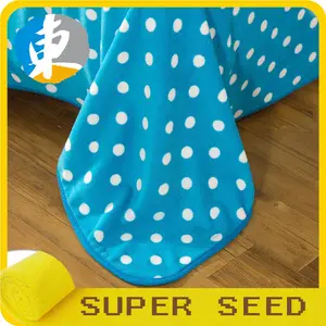SuperSeed Seed-016 Manta Polar de lana con estampado de pantalla de seda, cálida y a lunares