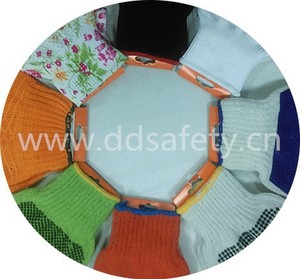7g polyester natural cotton knitted string blue points pvc <span class=keywords><strong>on</strong></span> Palm Gloves safety <span class=keywords><strong>work</strong></span> (DKP153) - Product Image 3