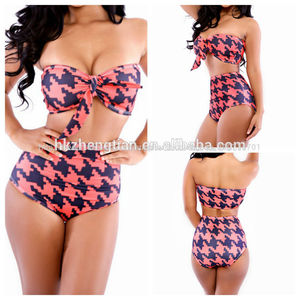 Féminine's <span class=keywords><strong>vintage</strong></span>. bustierquailty bandeau sexy bikini set poussoir3- up bra maillot de bain maillots de bain maillot de bain - Product Image 1