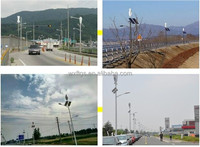 Projet de système d'éclairage public hybride solaire éolien 30w 60w 80w
