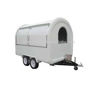 Mobile Veloce Carrello di Cibo Snack Chiosco Standard di Viaggio Rimorchio Fast Food Van Ristorazione Camion Ombrello