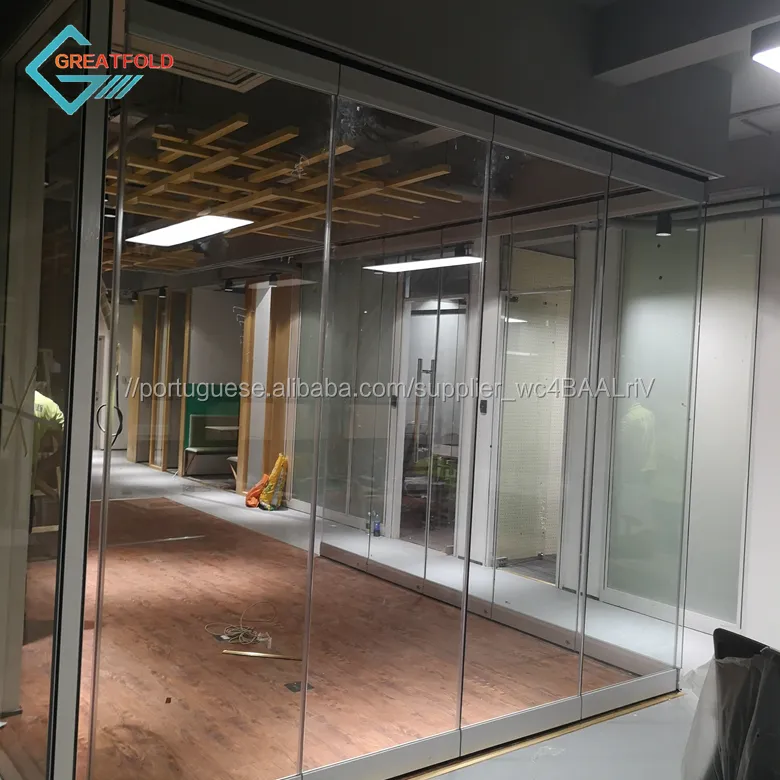 Fabricante de dobradura móveis partição acessórios de vidro para sala de reunião