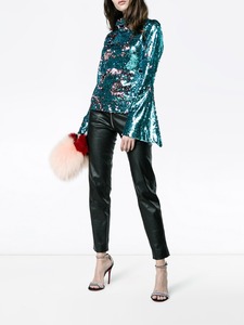 New Design Popular High Neck Long Sleeve <strong>Sequin</strong> <strong>Top</strong> Ladies Blouses &amp; <strong>Tops</strong> - Product Image 6