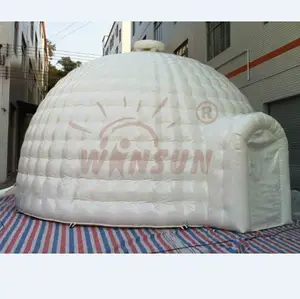 الأبيض خيمة بشكل كوخ إسكيمو قابلة للنفخ نفخ قبة خيمة حفلات نفخ خيمة أعمدة