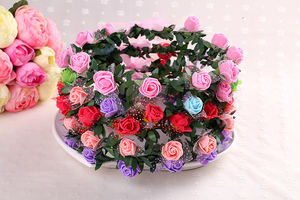 Corona <span class=keywords><strong>de</strong></span> <span class=keywords><strong>Flores</strong></span> <span class=keywords><strong>para</strong></span> el Cabello en Oferta, Rosas con Hojas y Malla, Decoración <span class=keywords><strong>de</strong></span> <span class=keywords><strong>Boda</strong></span>, Corona Floral <span class=keywords><strong>para</strong></span> <span class=keywords><strong>Niñas</strong></span> - Product Image 6