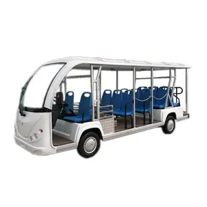 14 seats petrol resort car /sightseeing bus/tourist gasoline power car with door used scenic arear