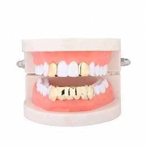 BES Europa y América Hip Hop Grills dientes oro plata Color Grillz Halloween <span class=keywords><strong>disfraz</strong></span> dentaduras para hombres <span class=keywords><strong>rapero</strong></span> cuerpo joyería - Product Image 5