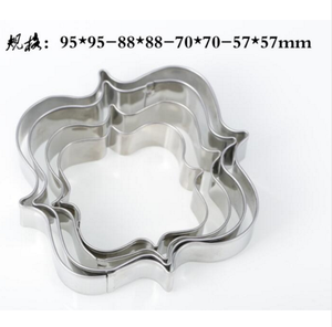 Công Cụ Làm Bánh 4 Pc Set Frame Blessing Wish <span class=keywords><strong>Plaque</strong></span> Kim Loại <span class=keywords><strong>Cookie</strong></span> Cắt Pastry Công Cụ Trang Trí Hình Bầu Dục Bakeware Bếp Khuôn Kim Loại Khuôn - Product Image 4