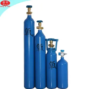 Cilindros de oxigênio fabricados na china, 3l, 5l, 7l, 10l, 20l, capacidade, com 40 litros, cilindro de gás de oxigênio