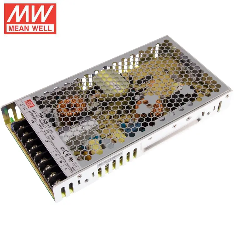 RSP-200-12 MeanWell Module 13.5V 15V 27V 36V 48V 220 AC To 5V DC PFC 24V 12V 200W Power Supply
