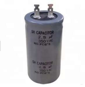 CBB60 אלומיניום עגול סיכת קבלים 2.5 uf 350 v תקרת מאוורר קבלים sh sk sp sm bm bc