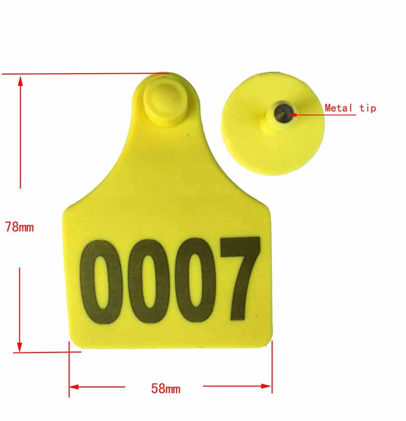 Ушная бирка для животных 78*58 мм, Ушная бирка из ТПУ для икры