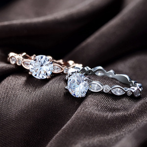 2018 Zircon piedra principal y la boda bandas o anillos tipo anillos de boda 18 K - Product Image 6