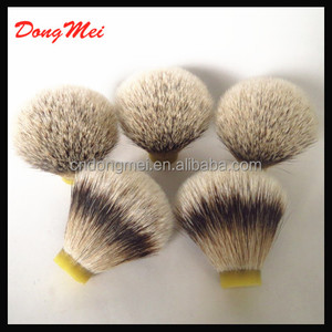 Afeitar nudo cepillo de pelo de tejón punta de plata hechos a mano, dos bandas de pelo Nudos - Product Image 1