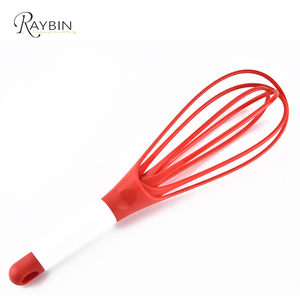 Raybin Máy Đánh Trứng Nhà Bếp Bằng Silicon Không Chứa BPA 4 Dây Phẳng Thiết Kế Mới - Product Image 5