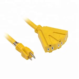 FP-674 Century Contractor Grade 100' 10 Gauge Power Extension Cord 10/3 Triple Tap Plug