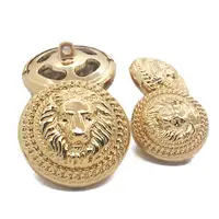 Gold Lion Button for Overcoat, Hand Sewing Blazer