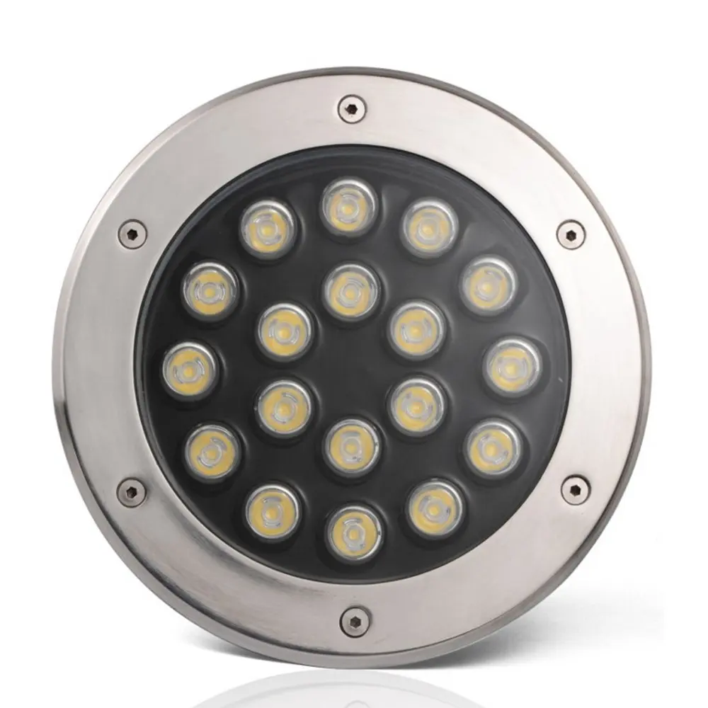 18W IP65 في الهواء الطلق للماء راحة الطابق مصابيح Led مستديرة سطح السفينة حديقة إينجروند دفن إضاءة تحت الأرض