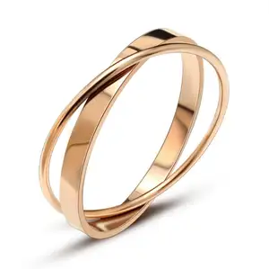 Bán Buôn Thép Không Gỉ Thực Hiện Tùy Chỉnh Bạc Vàng Tăng Mạ Vòng Tròn Đôi Ấn Độ Sex Cuff Bangle Vòng Đeo Tay SZB257