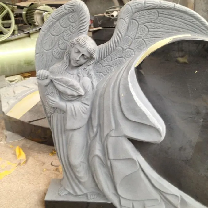 Factory Tombstone Prices Hot-selling French Granite Monument with Double Headstones Designs