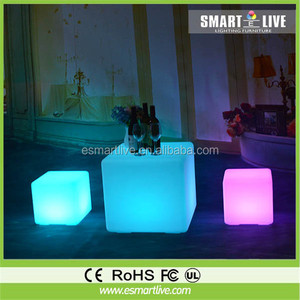 Rechargeable Conduit cube tabouret bar chaises/Nouveau produit lumineux led chaise cube utilisé tables et chaises - Product Image 1