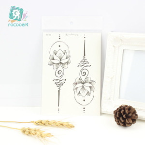 Adesivi per tatuaggi temporanei impermeabili, il diavolo nero non dorme, lettere inglesi, design accattivante, strumenti per il trucco artistico del corpo - Product Image 5
