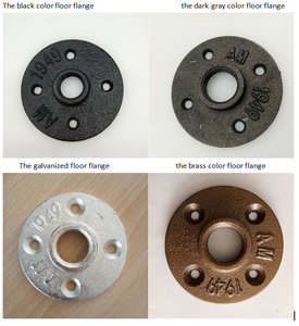 Temperguss-Boden flansche 4 Löcher <span class=keywords><strong>DN</strong></span> <span class=keywords><strong>25</strong></span> Rohr verbindungs stücke - Product Image 5