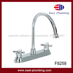Dos <span class=keywords><strong>Llaves</strong></span> Cruz De Zinc Con Arco Grifo De La Cocina Del Surtidor F8258 - Product Image 1