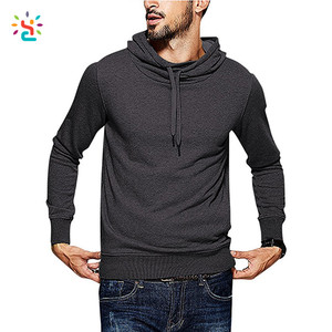 Sweat-shirt de haute qualité, uni, coupe ajustée, sans poche, sweat-shirt uni pour homme, en molleton français, lourd - Product Image 3