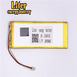 Connector 1,0-<span class=keywords><strong>3</strong></span> p customized <span class=keywords><strong>3</strong></span>,7 V 3530135 2000 mAh Li-polymer battery Li polymer battery - Product Image 1