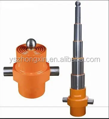 telescopic hydraulic cylinder 5 stage long stroke hydraulic cylinder