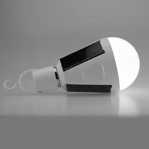 屋外防水E27緊急LED電球ライト7Wソーラーポータブル電球