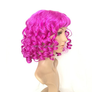 Peluca Rizada Morada para Fiesta de Carnaval MPW-0398, Pelucas Glamour Locks, Peluca Colonial - Product Image 3