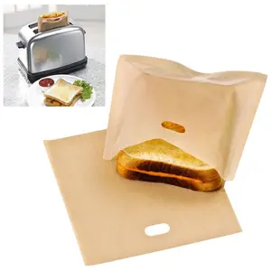 내열성 비 스틱 토스터 가방 빵 토스트 포켓 재사용 토스터 샌드위치 가방