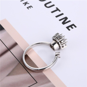 18 karaat wit goud gesimuleerde <span class=keywords><strong>diamond</strong></span> ring nieuwe roterende ring - Product Image 4