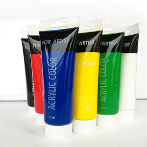 A granel al por mayor suministros de arte impermeable pinturas de acrílico 2,5 OZ Tubos suaves - Product Image 1