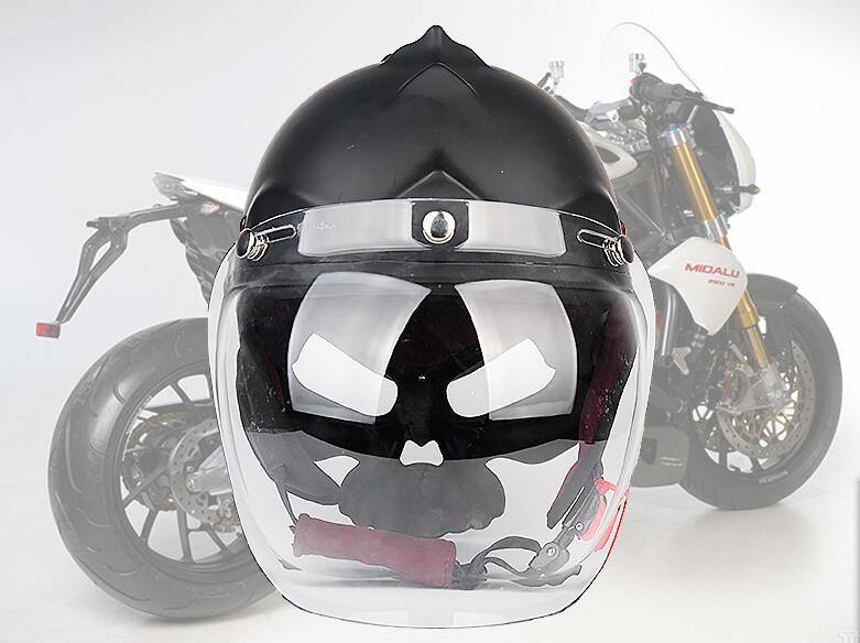 Skull Skeleton Stylish Cool Design Open Face Motorcycle Helmet