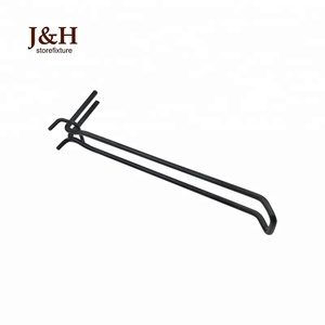 J & <span class=keywords><strong>H</strong></span> Storefixture Đục Lỗ Lại Panels 25 Mét (1Inch) Lỗ Trung Tâm Pegboard Looped Hiển Thị Arm Đen Dài Leg Peg Kim Loại Euro Hooks - Product Image 6