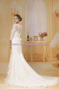 <span class=keywords><strong>2015</strong></span> slesves codo guangzhou sirena vestidos de novia con el tren largo y AG010 encaje francés - Product Image 3