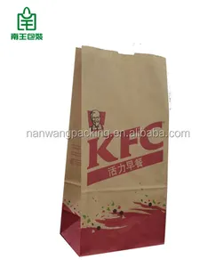 Saco de papel sos da qualidade alimentício, saco de papel da fundo afiada, saco de papel do alimento