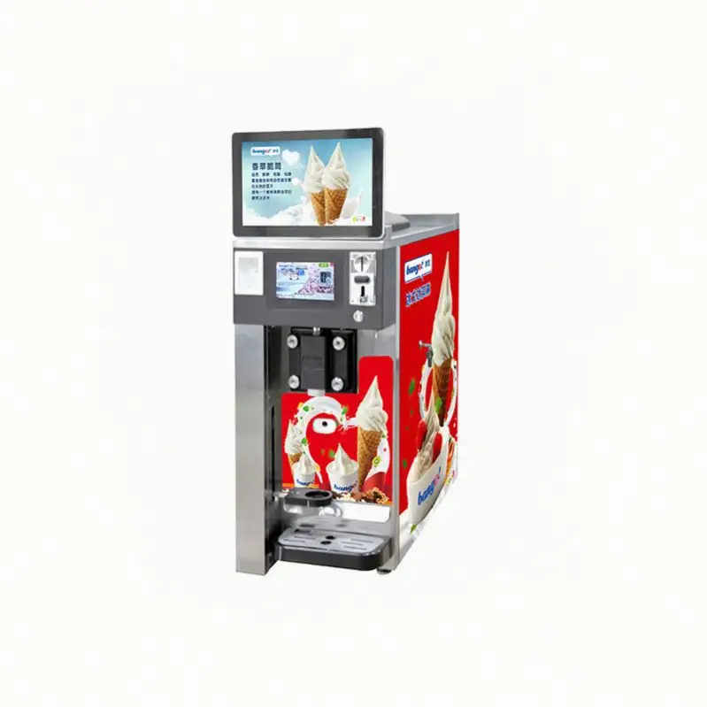 Поставщик Helados мягкое мороженое Maquina замороженный йогурт торговый автомат китайский торговый автомат с контрольной доской деревянный корпус