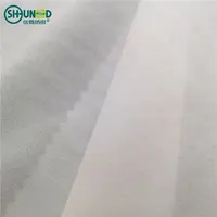 Milieuvriendelijke Polyester Licht Gewicht Interlining Plain Weave Smeltbare Geweven Roll Voering Interfacing Voor Kledingstuk Chiffon