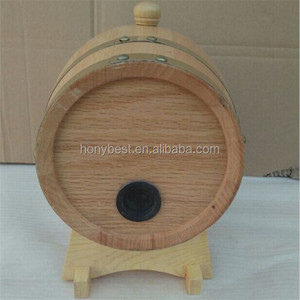 Barile di vino in rovere originale Mini barile di birra 2 litri botte di birra Whisky con rubinetto in metallo Dispenser Base staccabile per la casa - Product Image 6