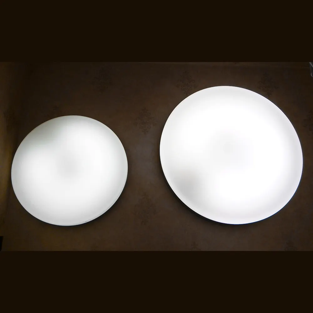 Moderno luna Rotonda Moneta D30 o D40 opale bianco luce di soffitto di Vetro