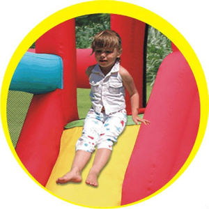 Château <span class=keywords><strong>gonflable</strong></span> <span class=keywords><strong>Happy</strong></span> <span class=keywords><strong>Hop</strong></span> Red Bricks Castle-9007 avec toboggan et trampoline, nouveau design 2013 - Product Image 6
