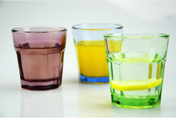 280ML colored water glass drinking cup