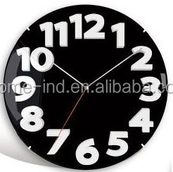 Regalos promocionales filp sobre en forma de pared de vidrio cerradura decorativo reloj de pared - Product Image 3