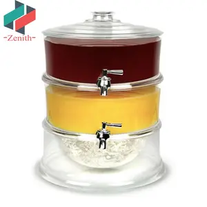 ZNK00021-dispensador de agua para bebidas y hielo, accesorio apilable de 2 niveles, con boca ancha